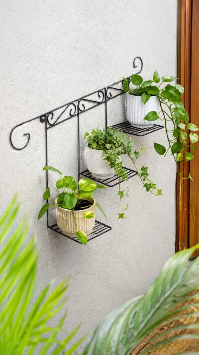 3 Tier Iron Wall Plant Shelf