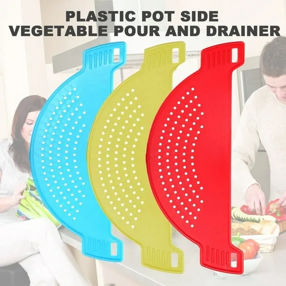 Clip-On Pot Strainer | Rice Washing Drain Basket & Kitchen Food Strainer — photo 2