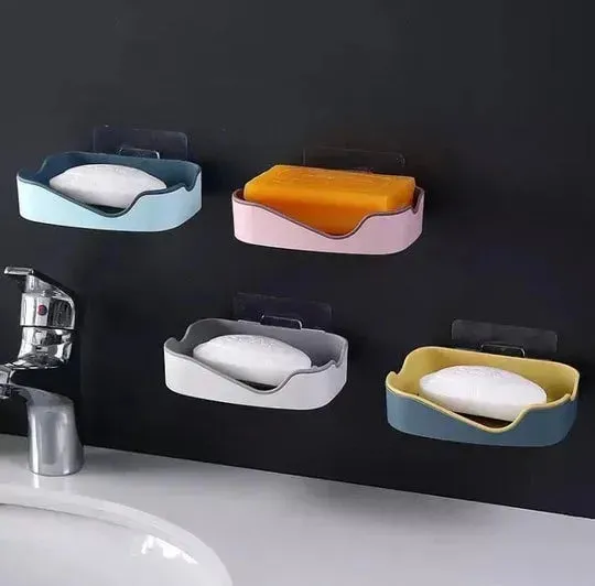 Wall Mounted Double Layer Soap Holder – Bathroom Organizer — photo 2
