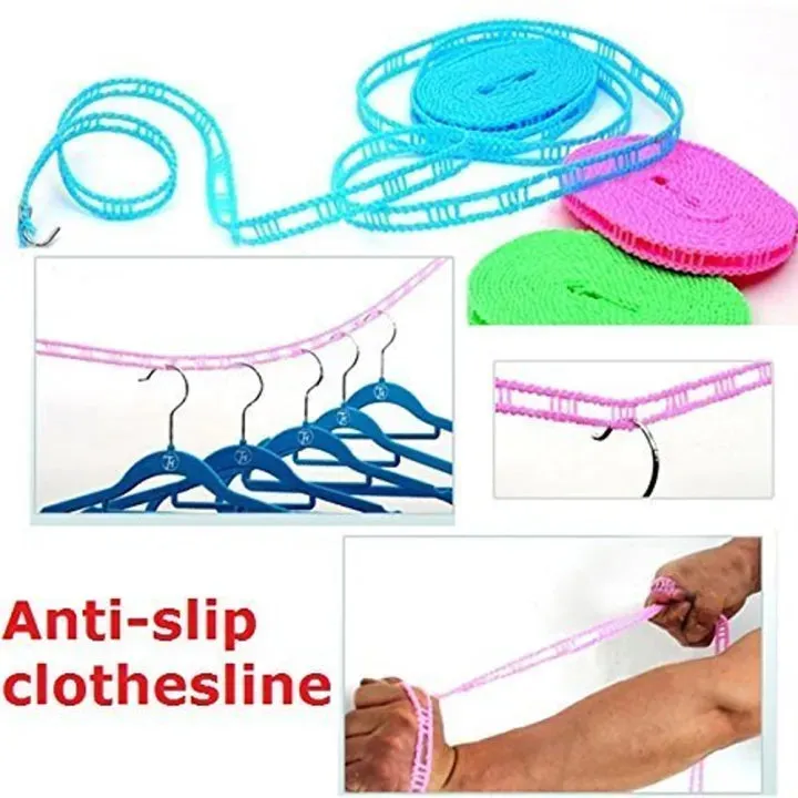 Heavy-Duty 5-Meter Plastic Clothesline – Windproof & Portable Hanging Rope — photo 2