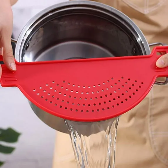 Clip-On Pot Strainer | Rice Washing Drain Basket & Kitchen Food Strainer — photo 4