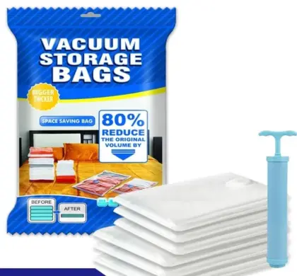Vacuum Storage Bags  5 Bag And 1 Suction Pump 🇨🇳