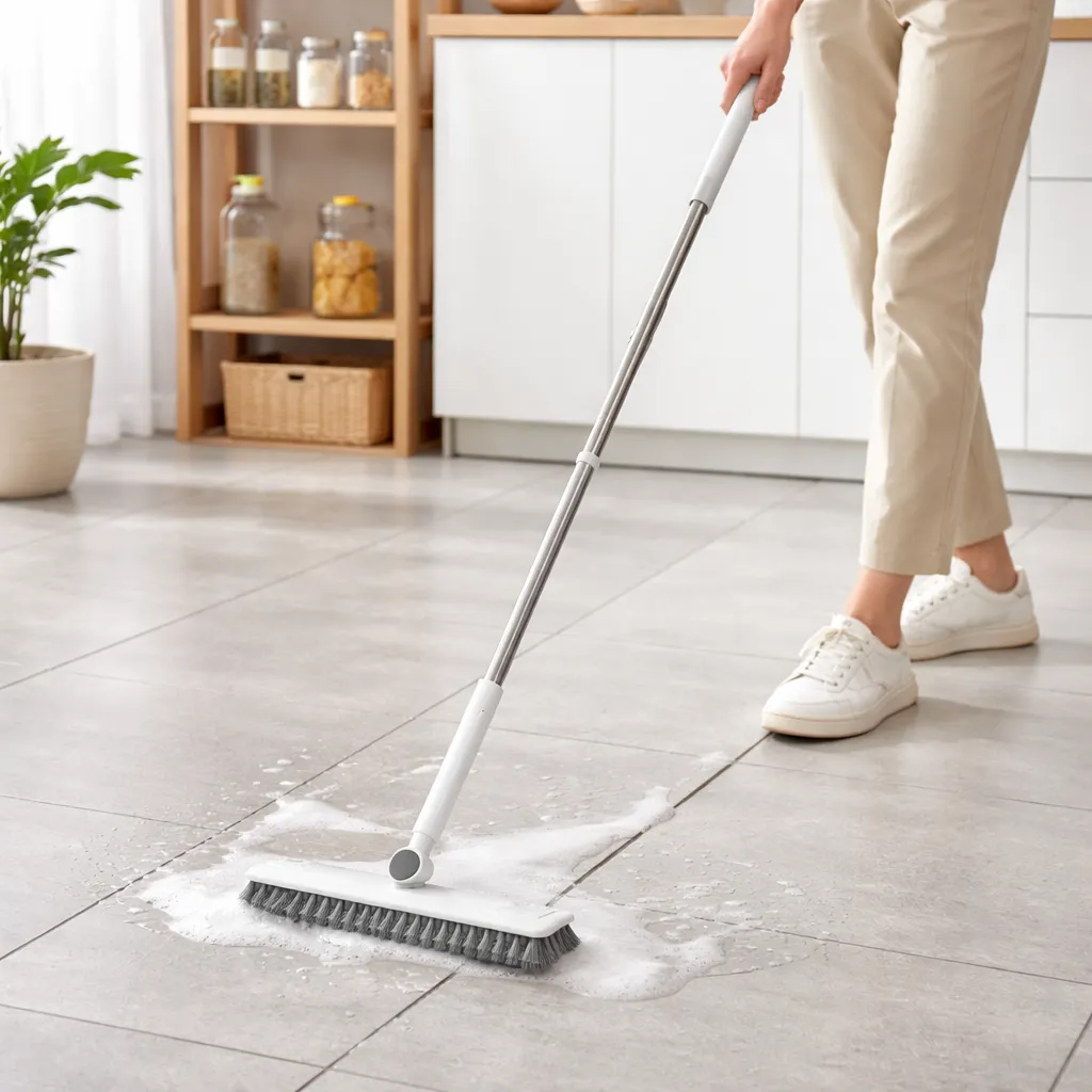 Zidello Folding Cleaning Brush Set – Adjustable Long Handle Floor Scrubber for Home — photo 2