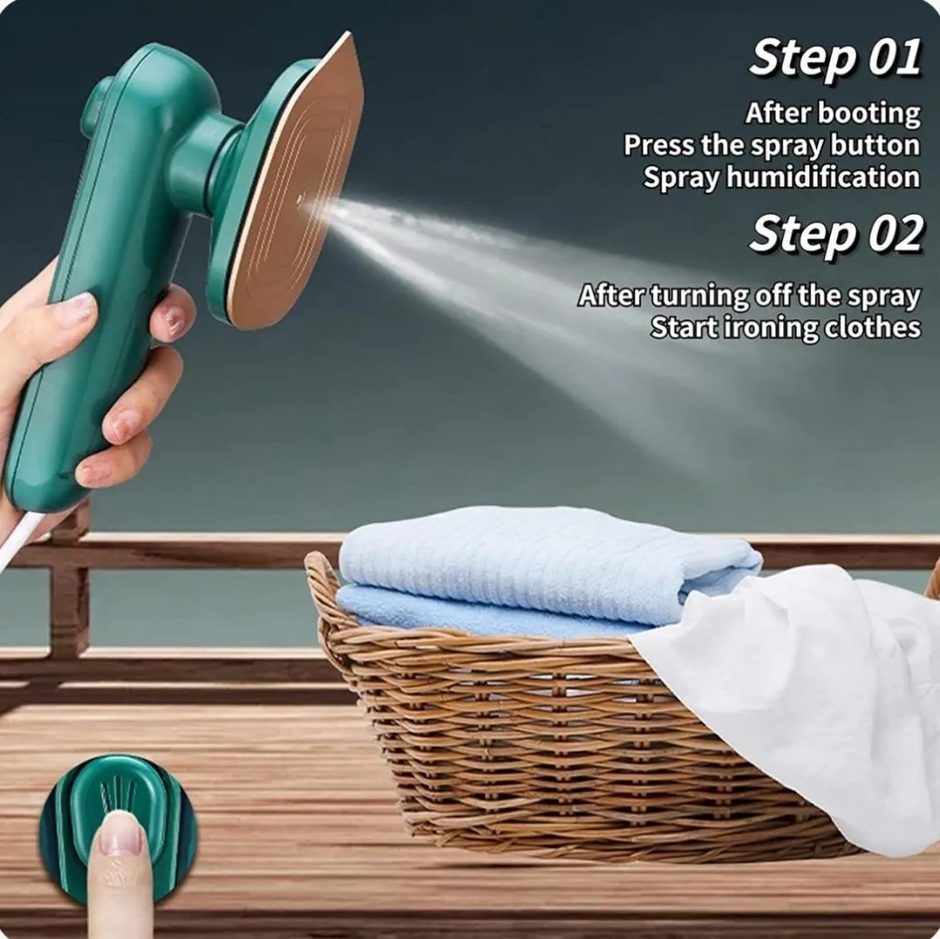 Portable Mini Electric Steam Iron - Handheld Garment Steamer — photo 4