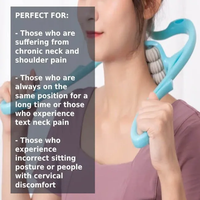 6 Wheel Pressure Point Neck Massager Relieve Neck, Back And Shoulder Pain (Random Color) — photo 6