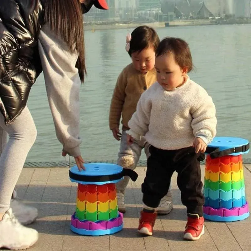 Outdoor Telescopic Stool Retractable Chair Seat Portable  Stool Folding🇨🇳 (Only Black Color Available) (Without Box)