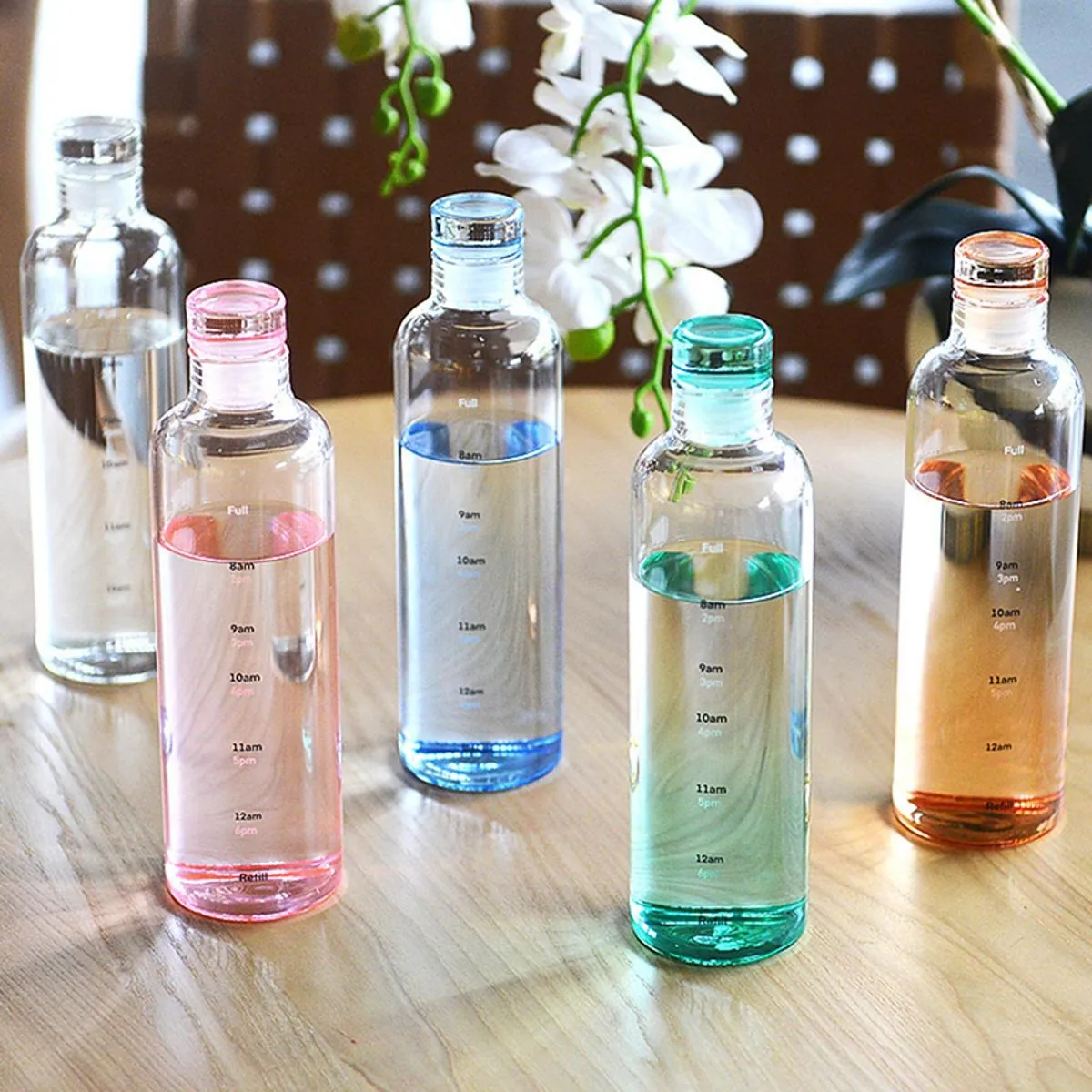 Transparent Plastic Water Bottle 500ml Durable Lightweight And Easy To Carry | Random Colour — photo 2