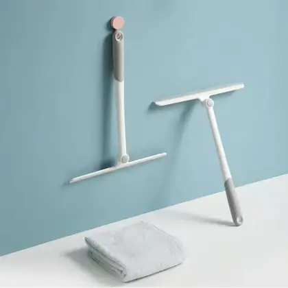 Rotating Glass Cleaning Silicone Blade Window & Mirror Squeegee by Zidello