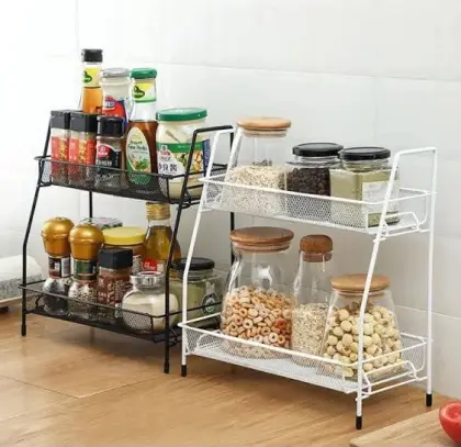 2 Tier Multipurpose Spice Rack Metal (Heavy Quality)