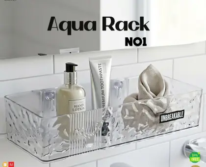 Aqua Unbreakable Triangle & Square Shape Corner Rack