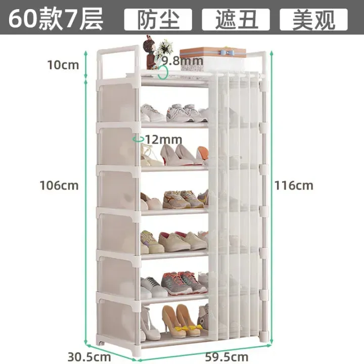 Premium Floor Standing Shoe Storage Rack – Multi-Tier Space Saving Cabinet with Dustproof Cover — photo 2