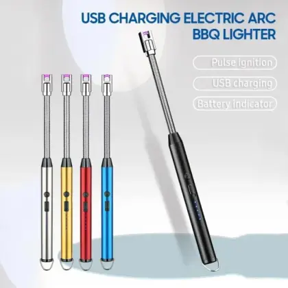 USB Electric Lighter – Flameless Windproof Arc Igniter
