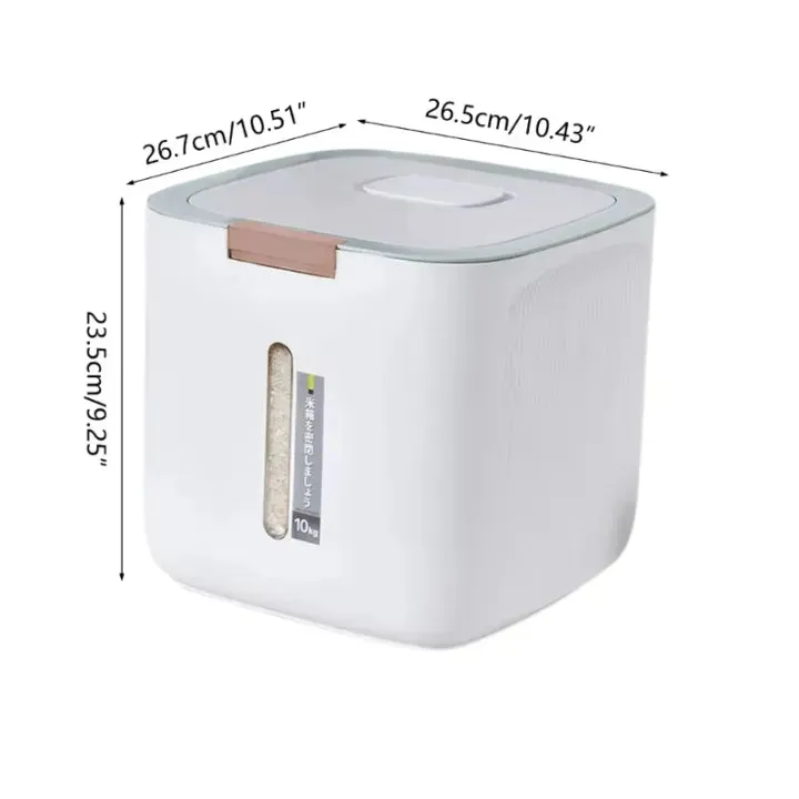 10KG Nano Moisture-Proof Rice Bucket – Airtight Grain Organizer — photo 3