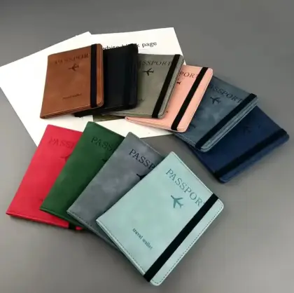 Passport Travel Wallet Organizer Durable Secure Multi Compartment Design For Passports Cards Money And Travel Essentials | Random Colour