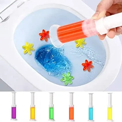 Toilet Cleaning Stamp Gel Toilet Injection Gel Flower Bathroom Cleaner Toilet Gel (random color) — photo 9