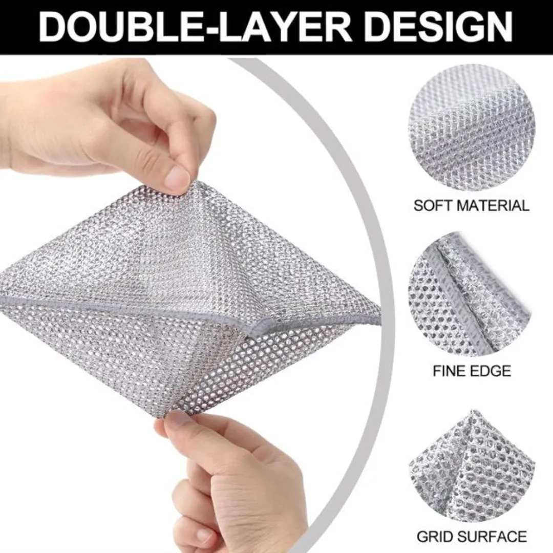Zidello Double Layer Dishwashing Wire Cleaning Cloth | Heavy-Duty Scrubber — photo 4