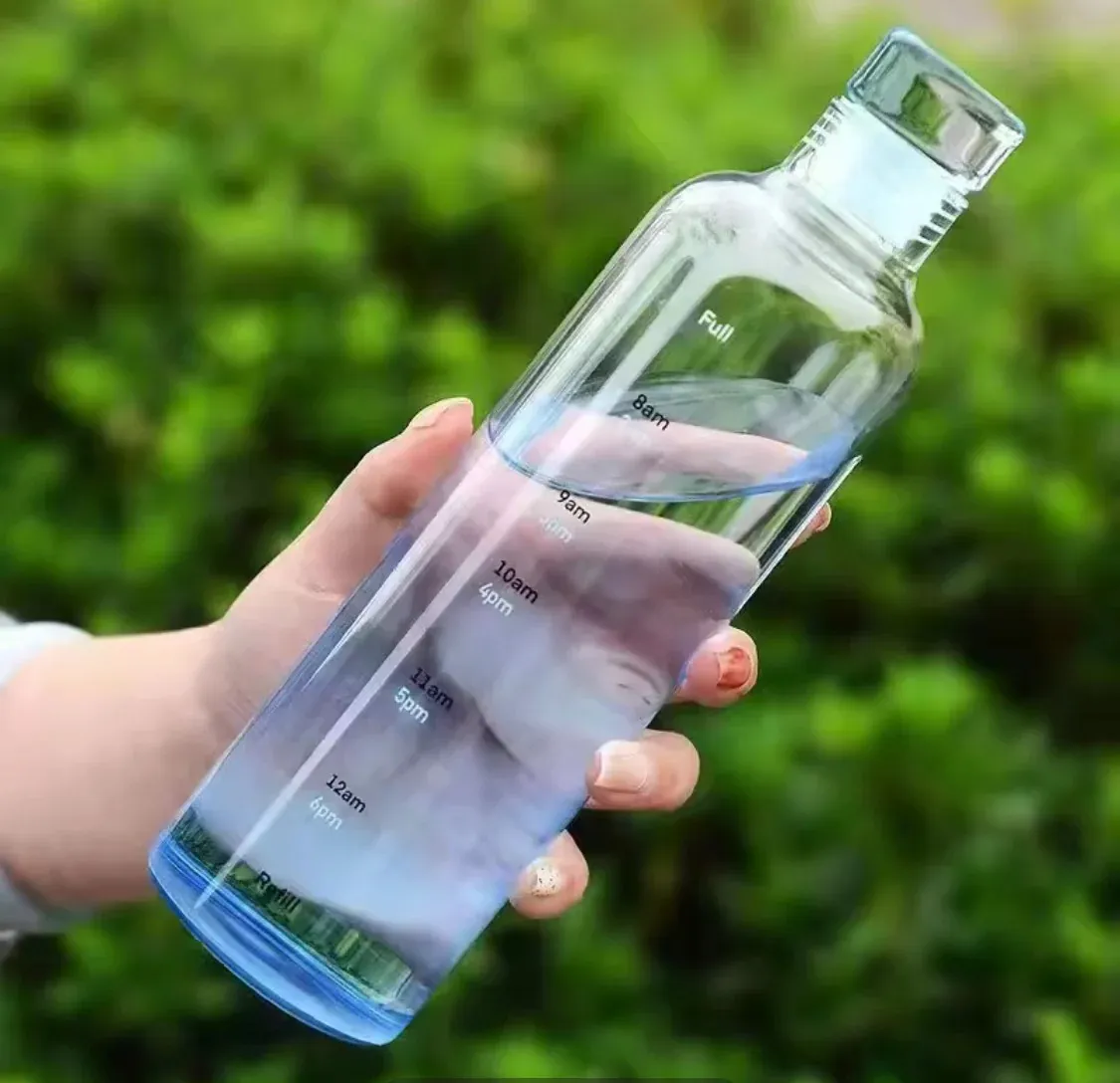 Transparent Plastic Water Bottle 500ml Durable Lightweight And Easy To Carry | Random Colour — photo 3