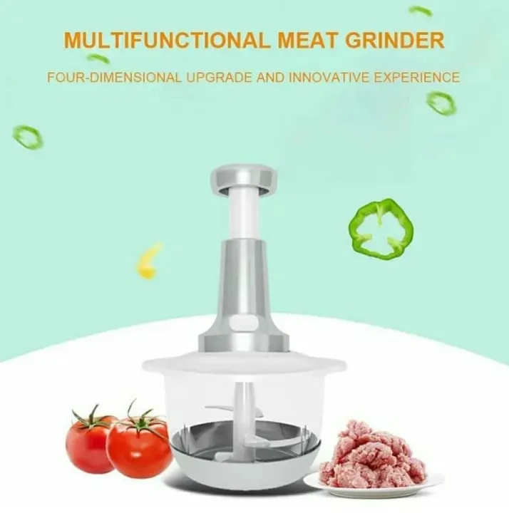 3‑in‑1 Meat Grinder – Manual Press Kitchen Mincer — photo 2