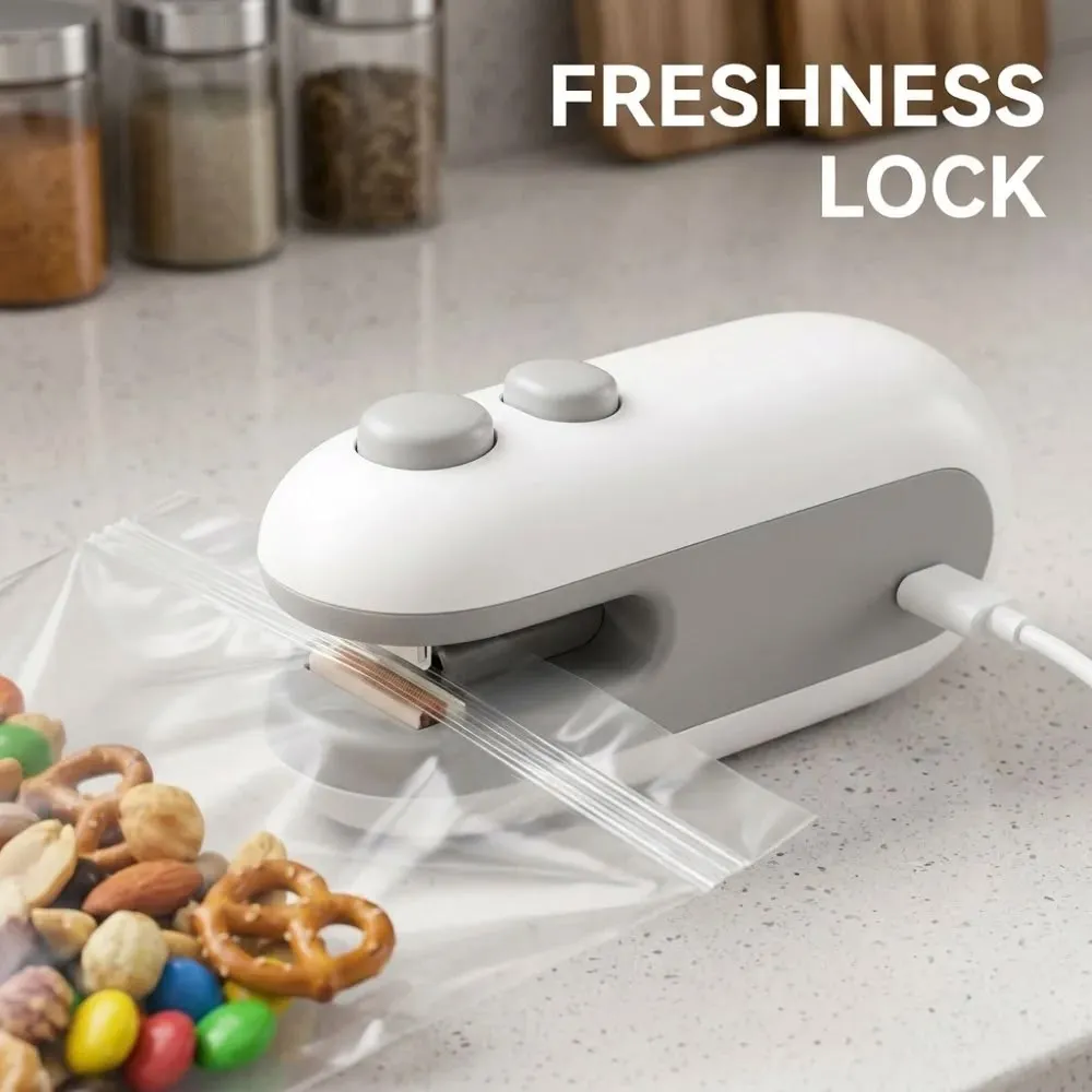 Portable Rechargeable Mini Sealer For Plastic Bags | Handheld Heat Sealing Machine — photo 2