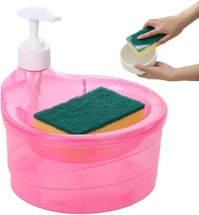 2-in-1 Kitchen Sink Organizer with Soap Dispenser 🧽 – Sponge Holder & Liquid Soap Pump Bottle — photo 3