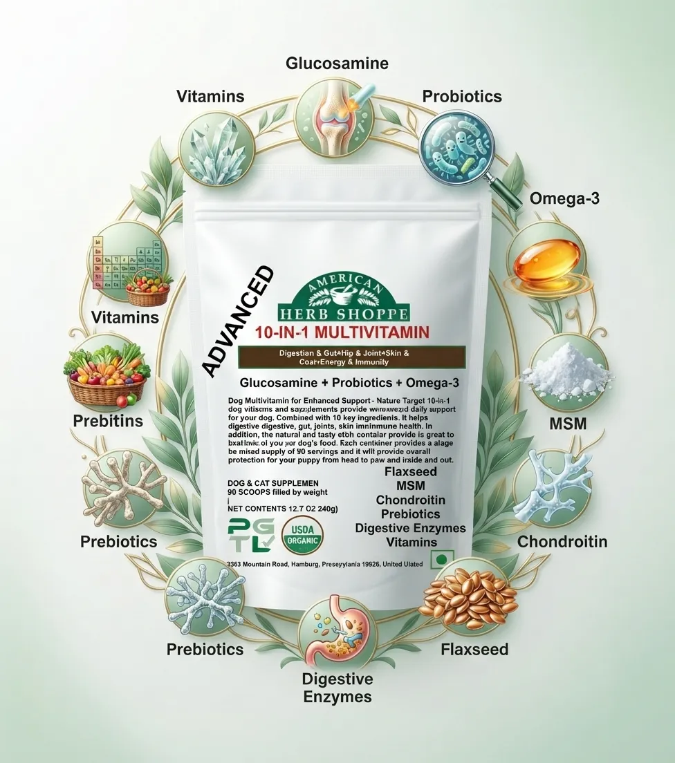 10-in-1 Dog & Cat Multivitamin | Probiotics, Omega-3 & Joint Support - 100g — photo 4
