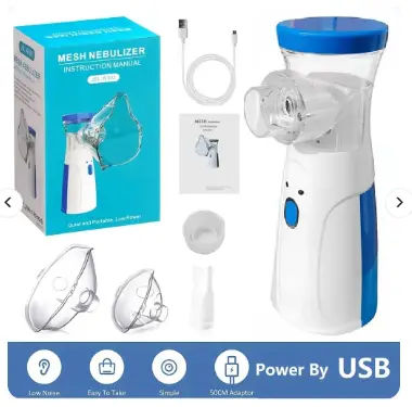 Mesh Nebulizer Battery Operated Silent Operation Compact Design Perfect Choice For Daily Breathing And Health Care Needs
