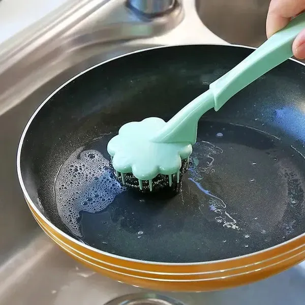 Stainless Steel Scrub Brush – Kitchen Pan Cleaning Tool — photo 3