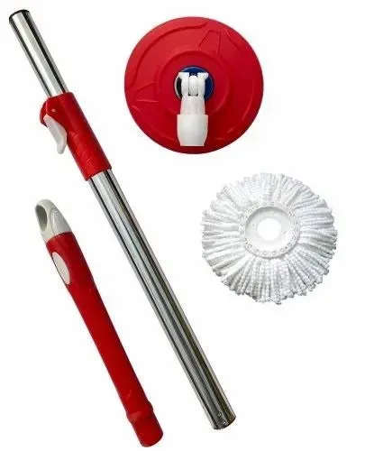 Universal 360° Stainless Steel Spin Mop Stick – Rod with Microfiber Head — photo 2