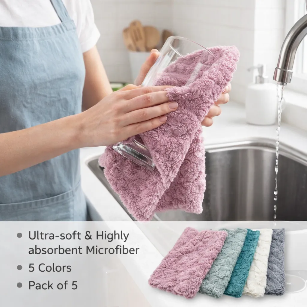 Zidello Microfiber Kitchen Towels: Super Absorbent, Fast-Drying Anti-grease Dish cloths — photo 2