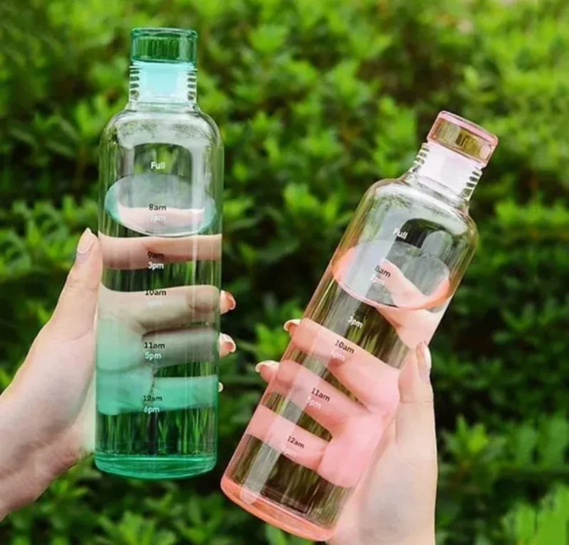 Transparent Plastic Water Bottle 500ml Durable Lightweight And Easy To Carry | Random Colour — photo 4