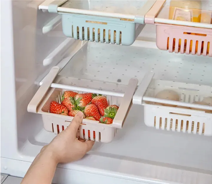3PCS Fridge Storage Rack – Expandable Food Organizer Tray — photo 3