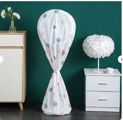 Decorative Fan Cover with Colorful Pattern Design – Dust Protection & Stylish Room Accent