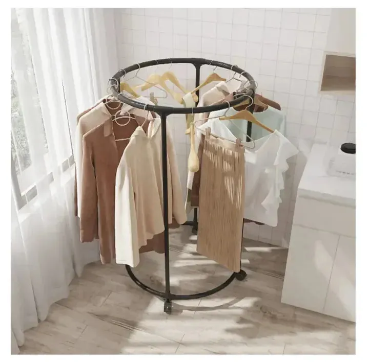 Premium Rotating Floor Garment Rack – Large Capacity Space Saving Clothes Hanger with Wheels — photo 3