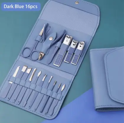 Manicure Pedicure Grooming Kit – Professional 16pcs Manicure Set – Stainless Steel Nail Clipper Set –  Stainless Steel set, 🇨🇳