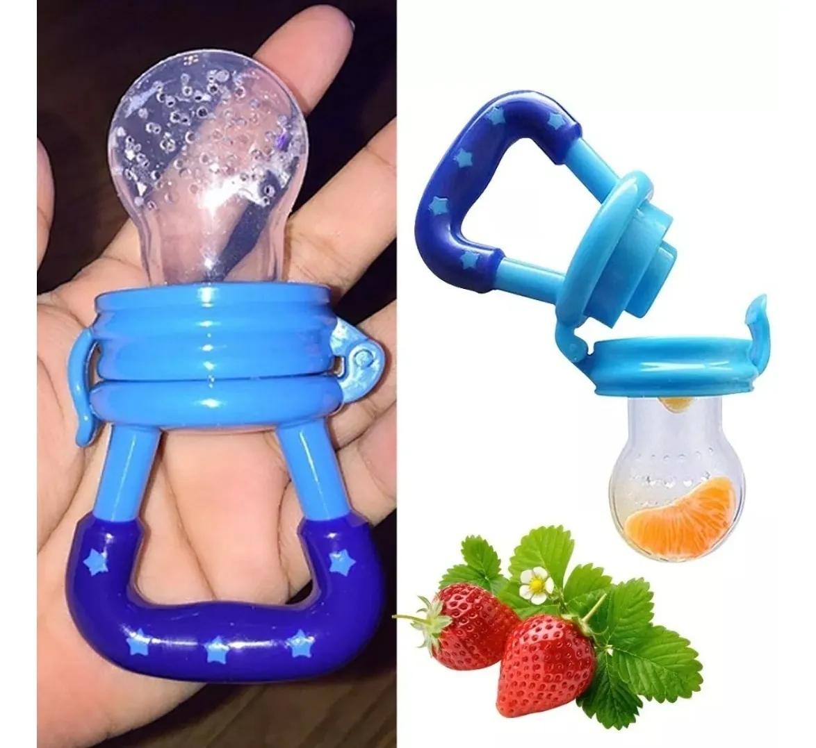 Food Pacifier + Feeder Spoon / Fresh Fruit Food Baby , Feeding Safe Fruit Feeder - Random Color — photo 4