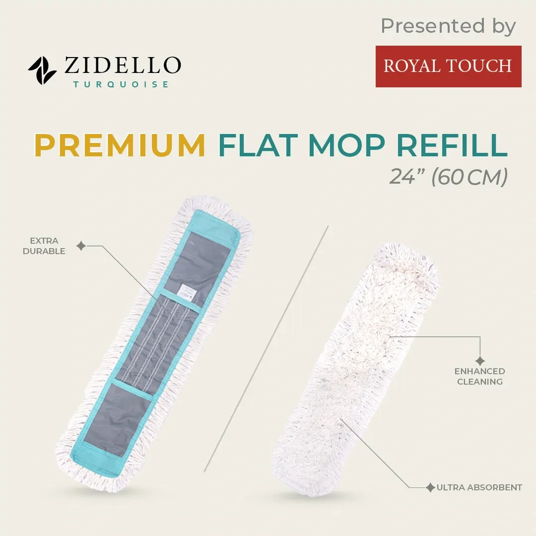 Zidello PREMIUM FLAT MOP REFILL - DRY 24″ INCH (60CM) — photo 2