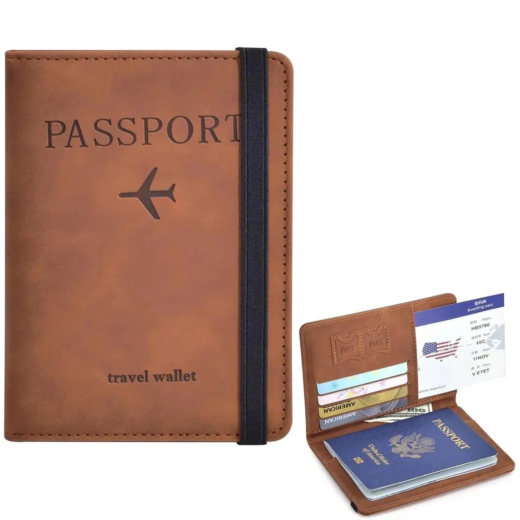 Passport Travel Wallet Organizer Durable Secure Multi Compartment Design For Passports Cards Money And Travel Essentials | Random Colour — photo 4