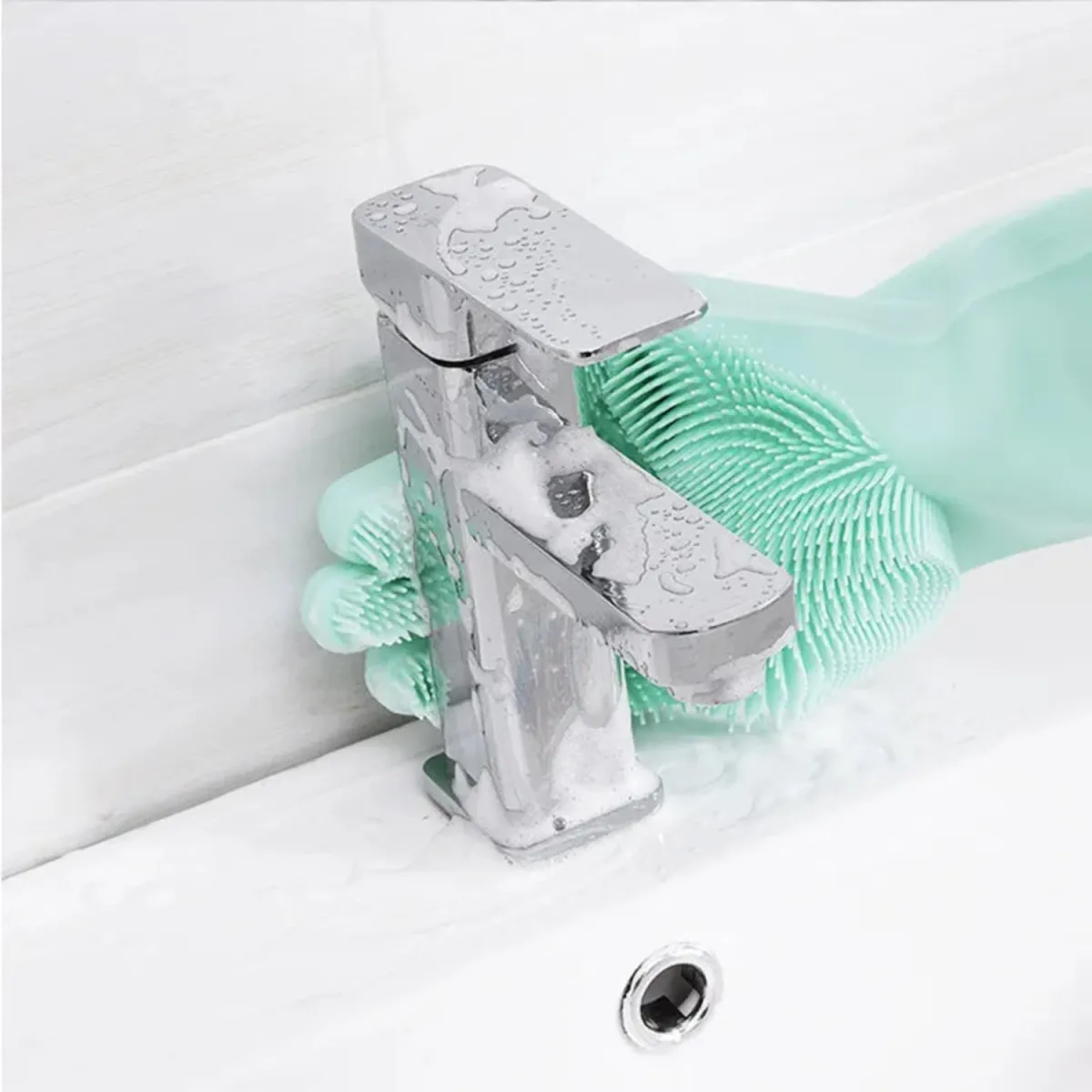 Zidello Silicone Dish Washing Gloves – Non-Slip Waterproof Scrubber Gloves for Kitchen Cleaning — photo 3