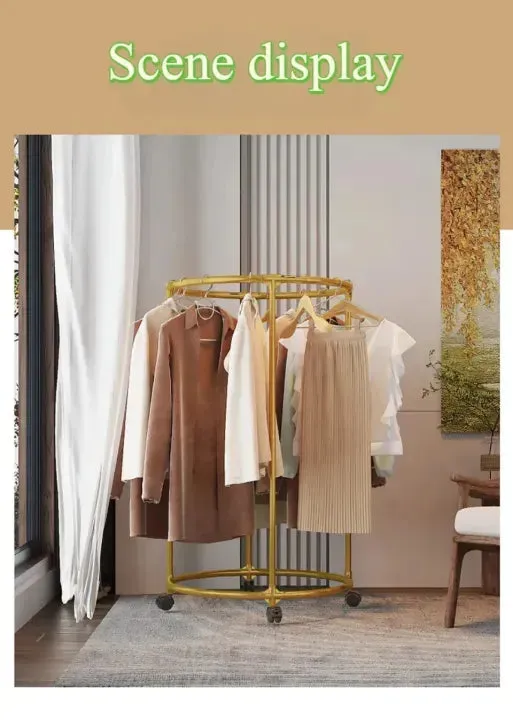 Premium Rotating Floor Garment Rack – Large Capacity Space Saving Clothes Hanger with Wheels — photo 4