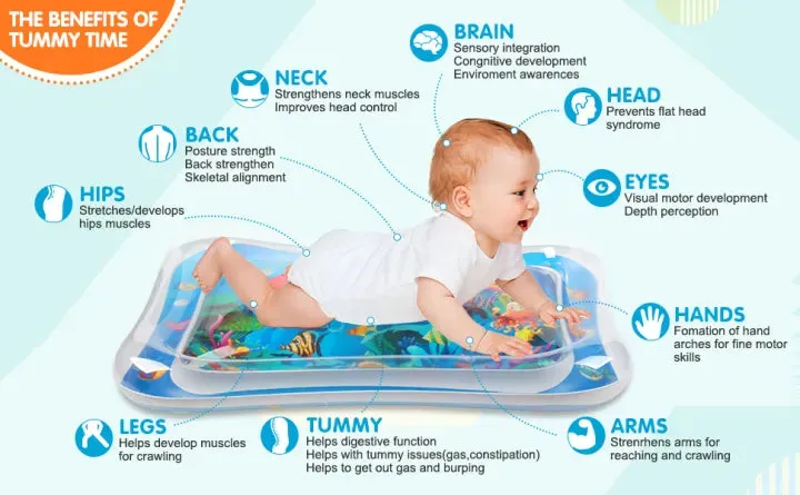 Baby Tummy Time Water Play Mat – Inflatable Sensory Activity Mat for Infants & Toddlers (3‑24 Months) Early Development Toy — photo 4