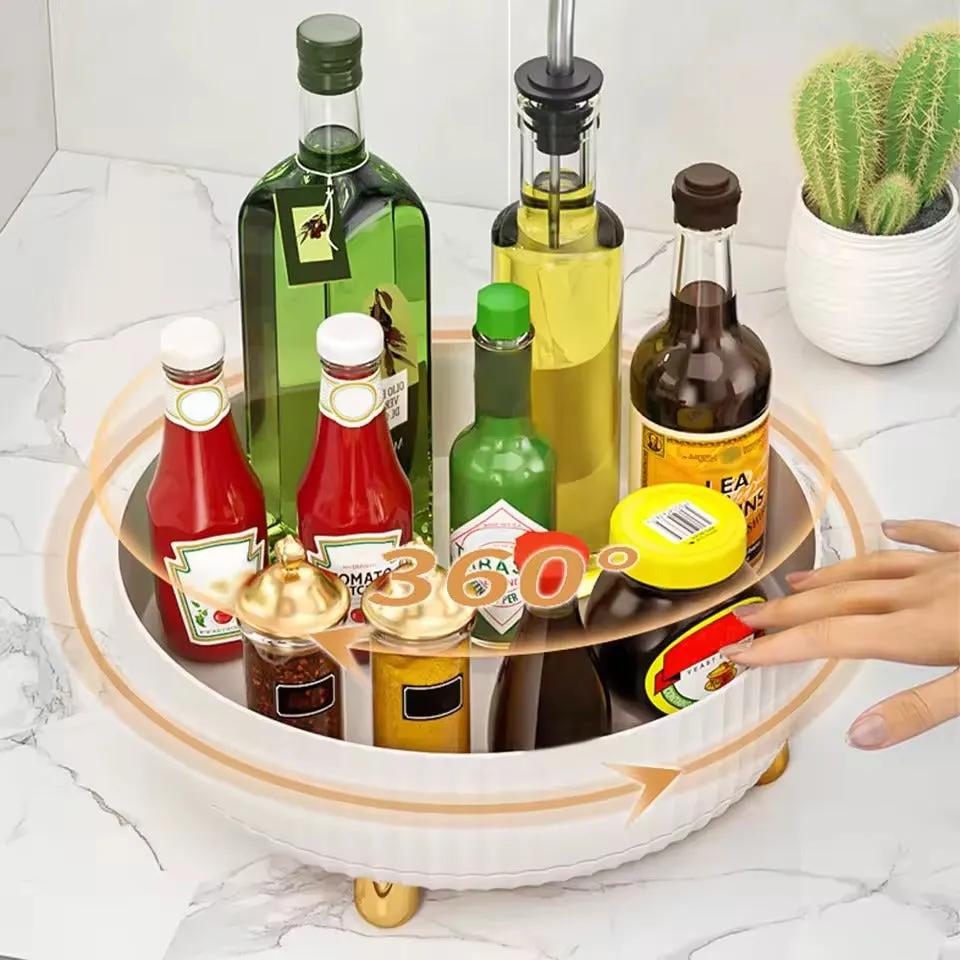 360° Rotating Makeup Organizer Tray – Lazy Susan Cosmetic & Perfume Storage — photo 3