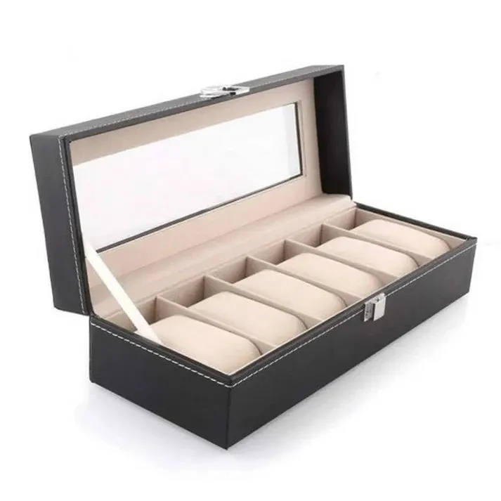 Watch Display Case – PU Leather Wrist Watch Organizer Box — photo 2