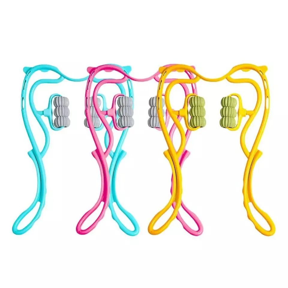 6 Wheel Pressure Point Neck Massager Relieve Neck, Back And Shoulder Pain (Random Color) — photo 10