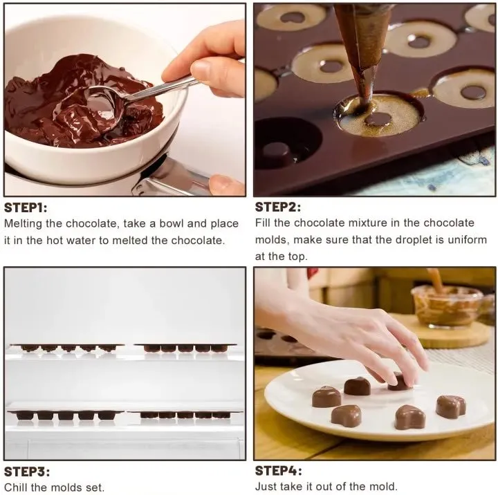 Silicone Chocolate Molds (Random Design)