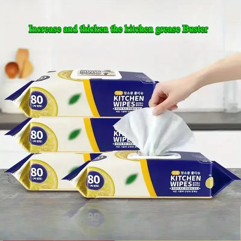 Kitchen Wipes – Pack of 80 Pieces, Multipurpose Cleaning Wipes for Home and Kitchen Use -Soft and durable material for effective cleaning — photo 7