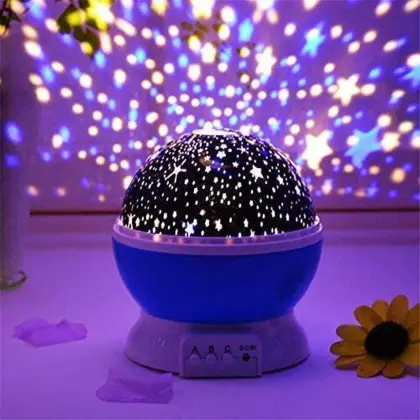 Night Light Star Lamp Starry Sky Projector | 360° Rotating LED Star Light Lamp With Multicolor Projection | Perfect Table Night Lamp Gift For Babies And Children (Random Color