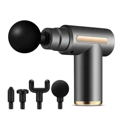 Portable Rechargeable Deep Tissue Massage Gun With Multiple Massage Heads For Muscle Relaxation