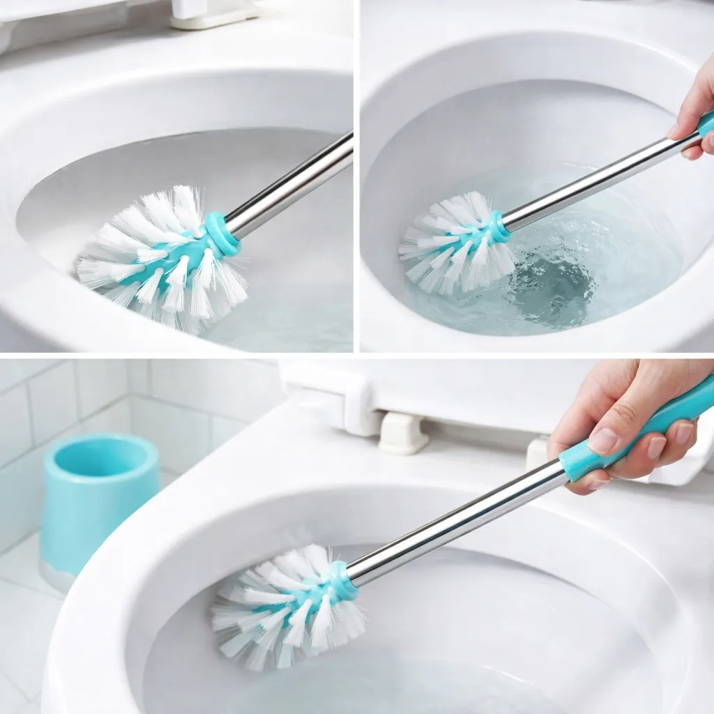 Zidello Toilet Brush With Caddy (Tulip)-Stainless Steel Pipe — photo 3