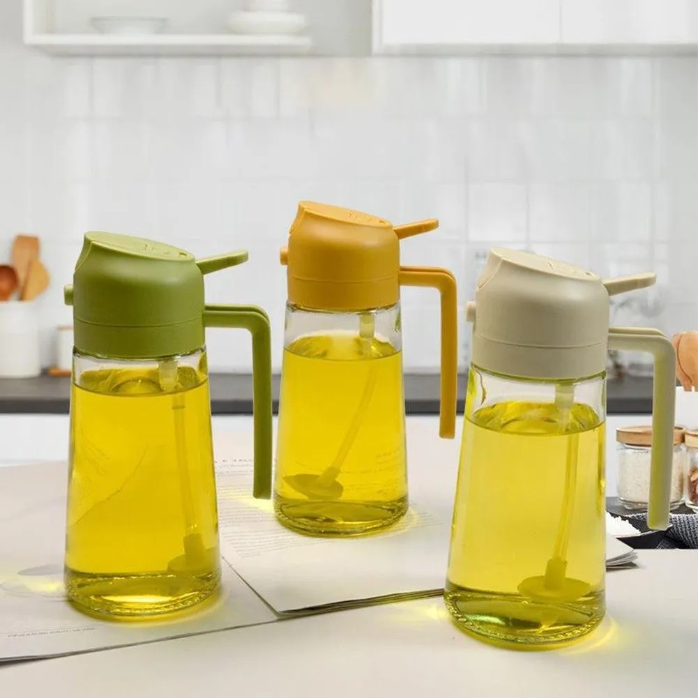 Large 600ml 2-in-1 Oil Spray Bottle & Dispenser
